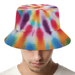 Bright Swirl Tie Dye Print Bucket Hat
