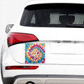 Bright Swirl Tie Dye Print Car Sticker