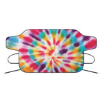 Bright Swirl Tie Dye Print Car Windshield Snow Cover