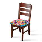 Bright Swirl Tie Dye Print Chair Cushion Cover