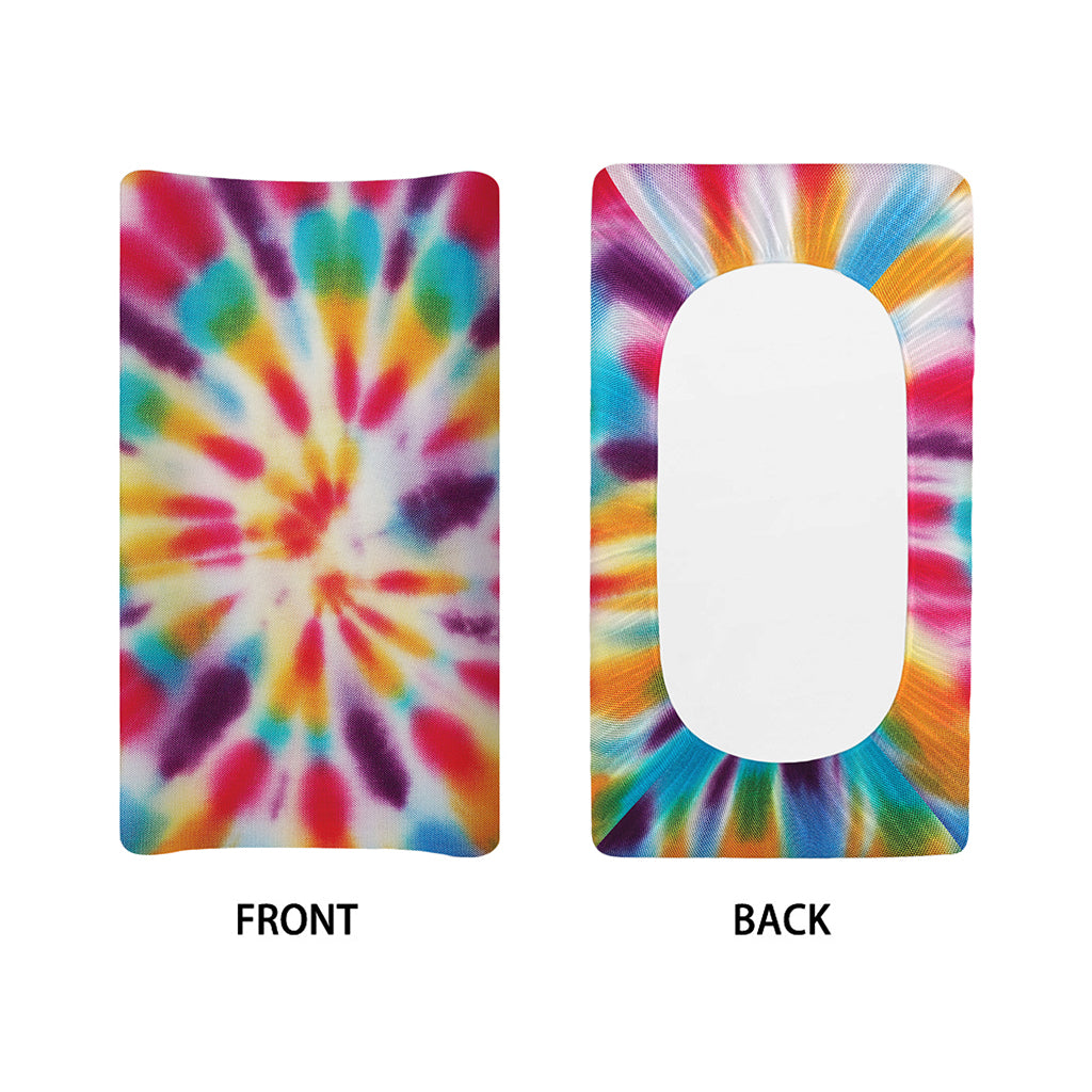 Bright Swirl Tie Dye Print Changing Pad Cover