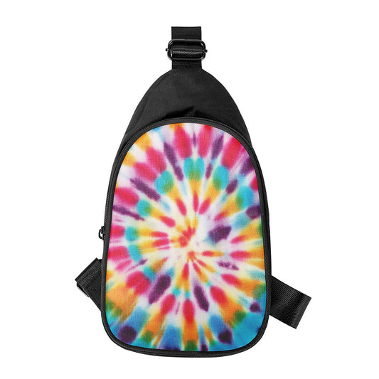 Bright Swirl Tie Dye Print Chest Bag