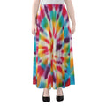 Bright Swirl Tie Dye Print Chiffon Maxi Skirt