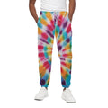 Bright Swirl Tie Dye Print Cotton Sweatpants
