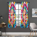 Bright Swirl Tie Dye Print Grommet Curtain Panels