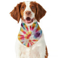 Bright Swirl Tie Dye Print Dog Bandana