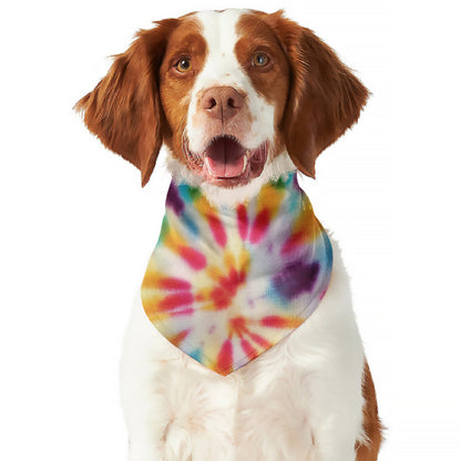 Bright Swirl Tie Dye Print Dog Bandana