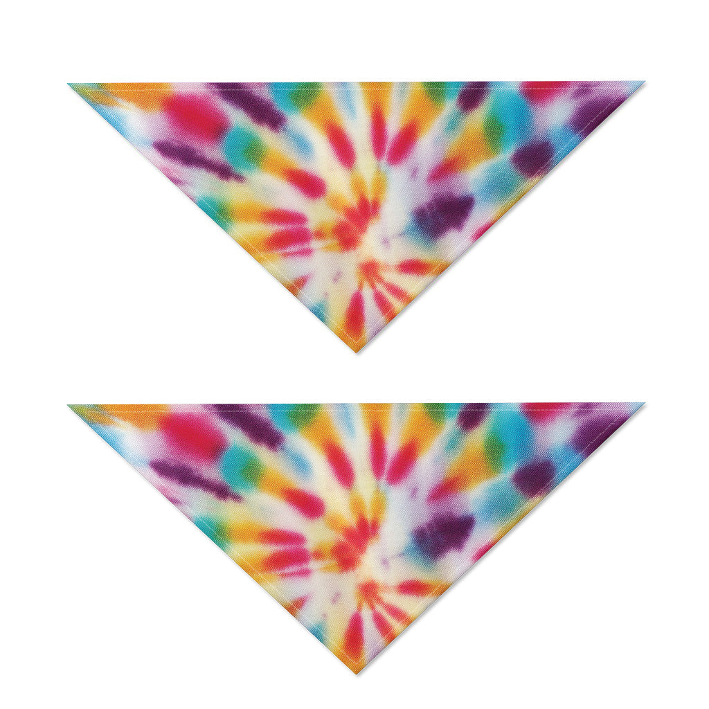 Bright Swirl Tie Dye Print Dog Bandana