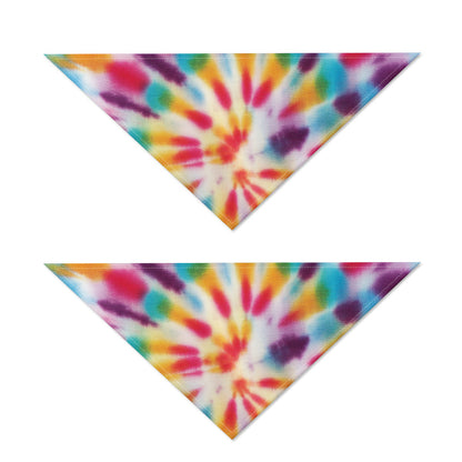 Bright Swirl Tie Dye Print Dog Bandana