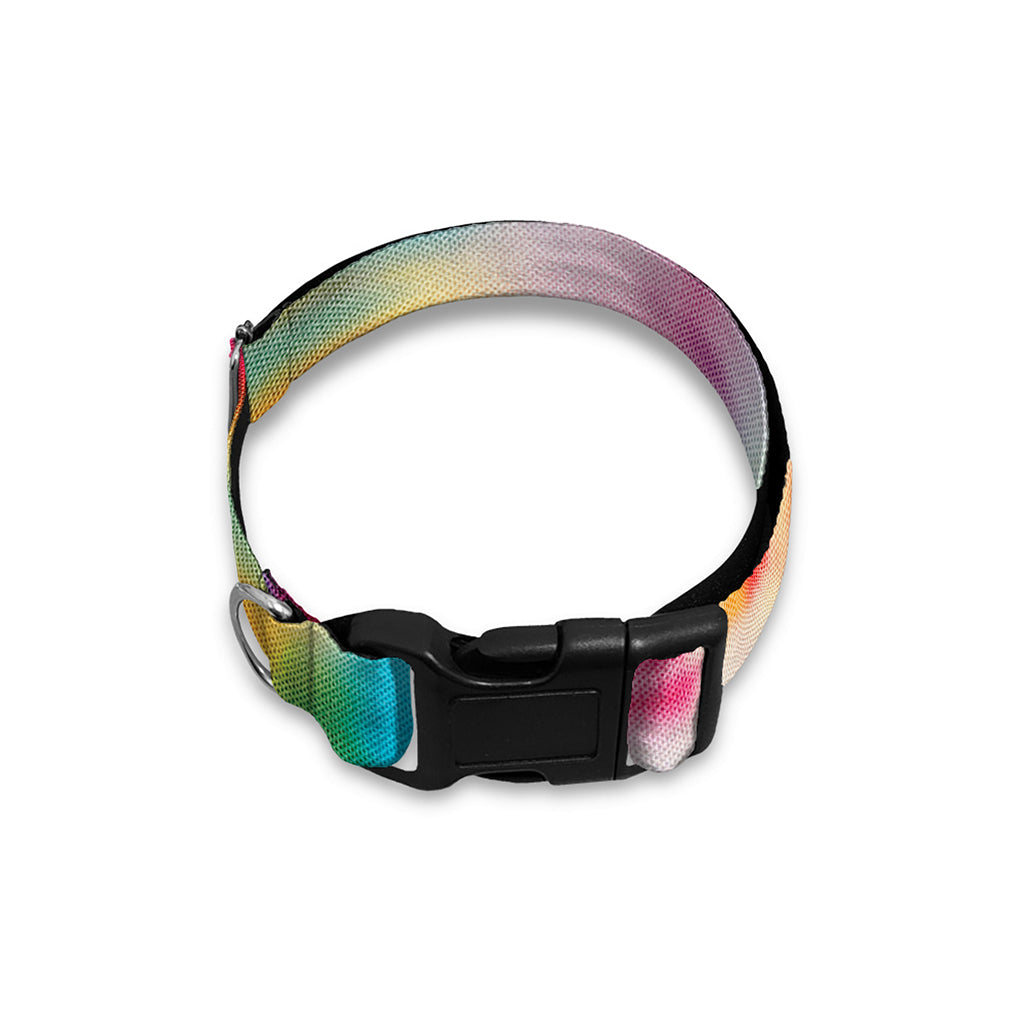 Bright Swirl Tie Dye Print Dog Collar