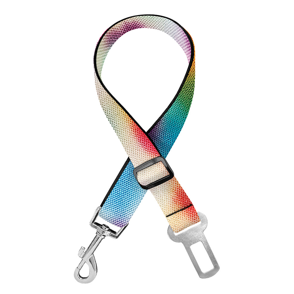 Bright Swirl Tie Dye Print Dog Seat Belt