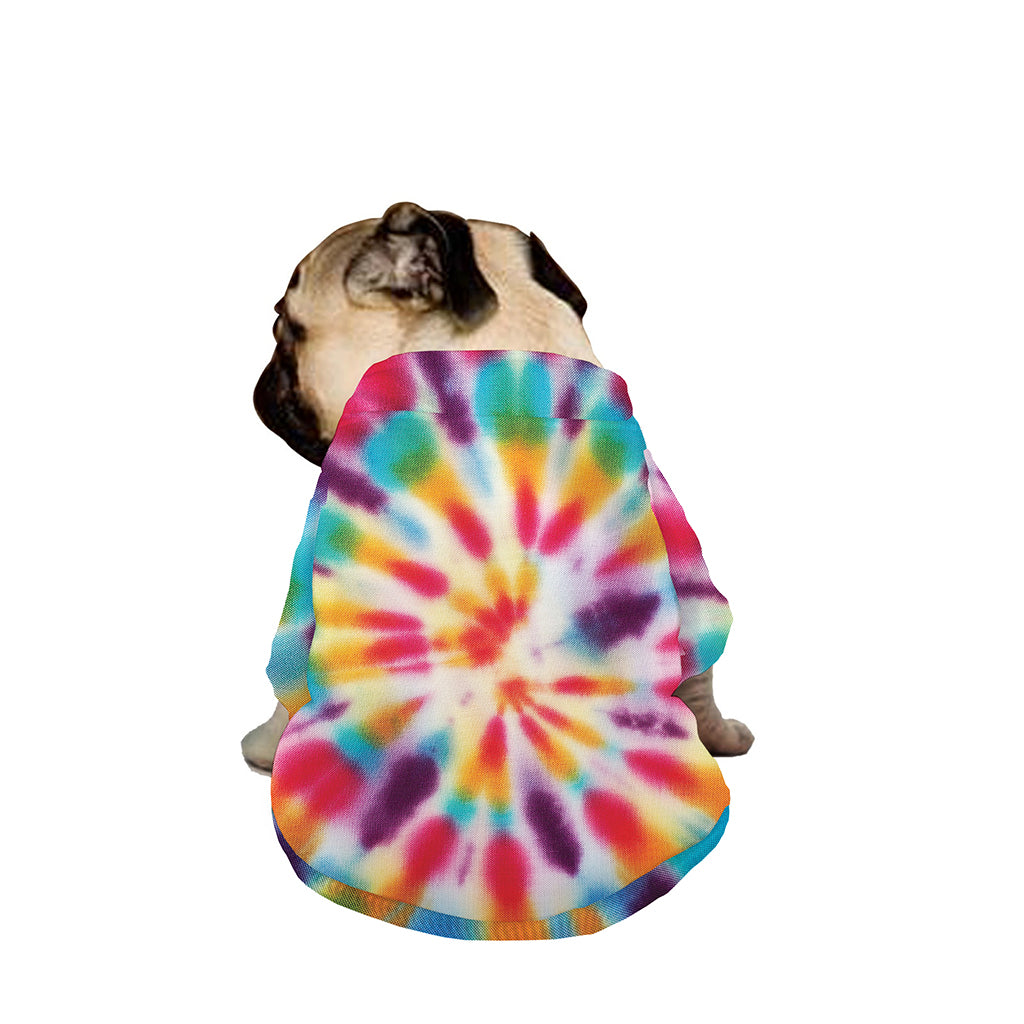 Bright Swirl Tie Dye Print Dog Zip Up Jacket