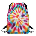 Bright Swirl Tie Dye Print Drawstring Backpack