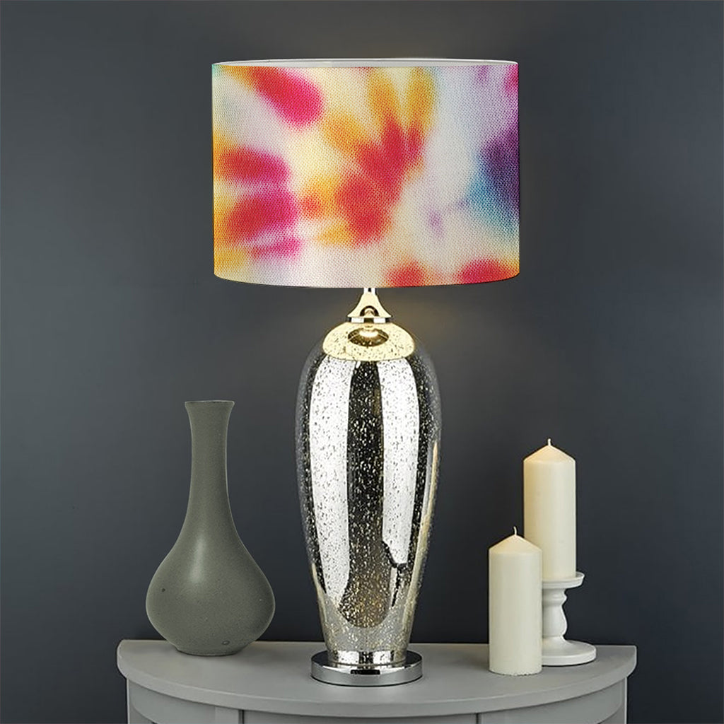 Bright Swirl Tie Dye Print Drum Lamp Shade