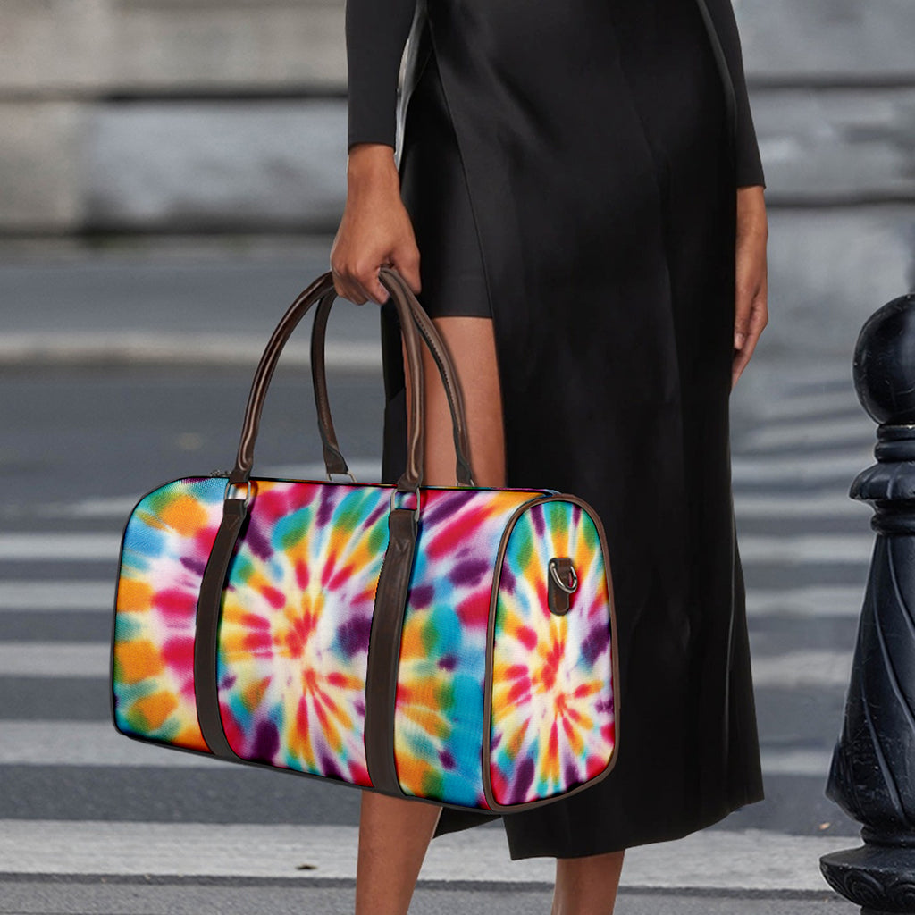 Bright Swirl Tie Dye Print Duffle Bag