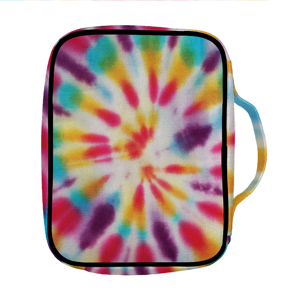 Bright Swirl Tie Dye Print Front Pocket Bible Bag
