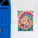 Bright Swirl Tie Dye Print Garden Flag