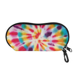 Bright Swirl Tie Dye Print Glasses Case