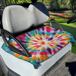 Bright Swirl Tie Dye Print Golf Cart Seat Cover