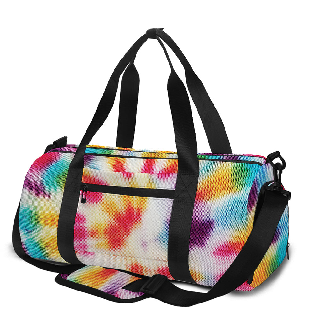 Bright Swirl Tie Dye Print Gym Bag