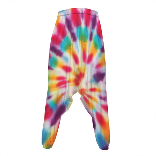 Bright Swirl Tie Dye Print Hammer Pants