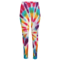 Bright Swirl Tie Dye Print High-Waisted Pocket Leggings