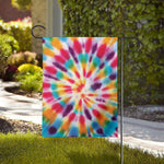 Bright Swirl Tie Dye Print House Flag