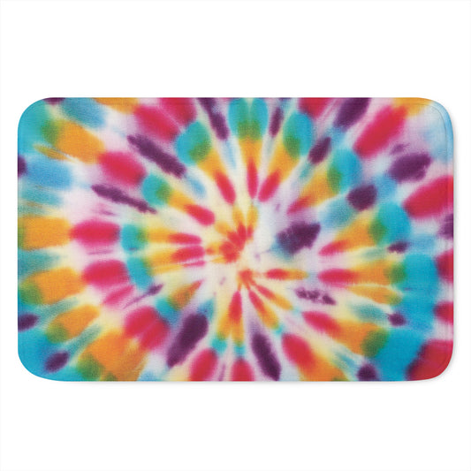 Bright Swirl Tie Dye Print Indoor Door Mat