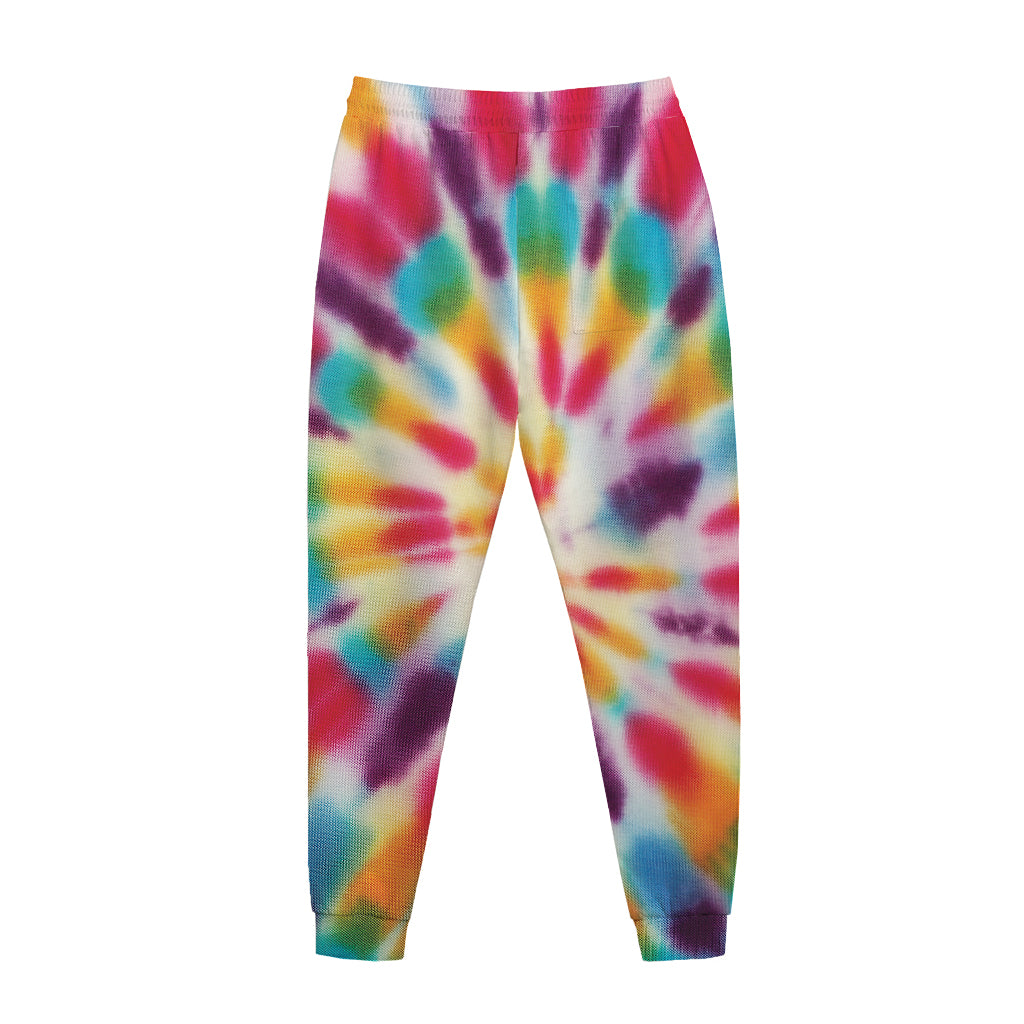 Bright Swirl Tie Dye Print Jogger Pants