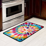 Bright Swirl Tie Dye Print Kitchen Mat