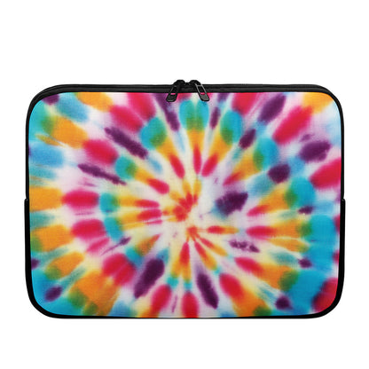 Bright Swirl Tie Dye Print Laptop Sleeve