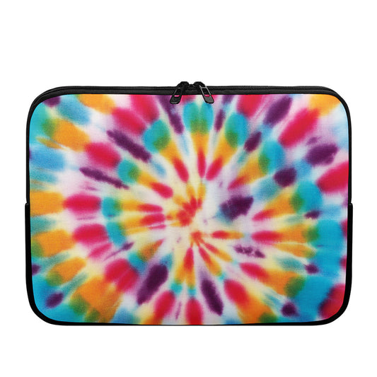 Bright Swirl Tie Dye Print Laptop Sleeve