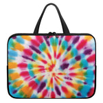 Bright Swirl Tie Dye Print Laptop Sleeve With Handle