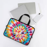 Bright Swirl Tie Dye Print Laptop Sleeve With Handle