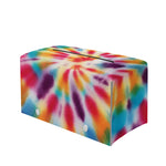 Bright Swirl Tie Dye Print Leather Tissue Box Cover