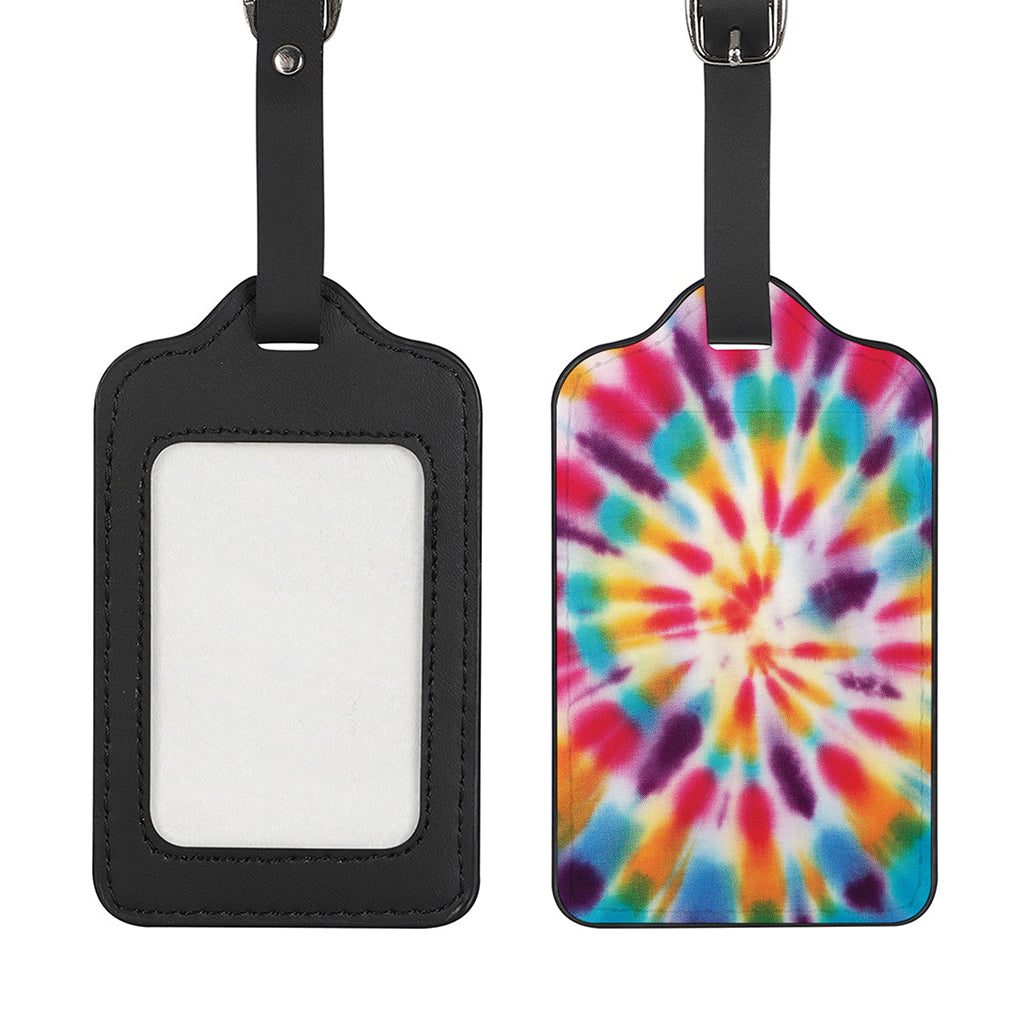 Bright Swirl Tie Dye Print Luggage Tag