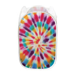 Bright Swirl Tie Dye Print Mesh Laundry Hamper