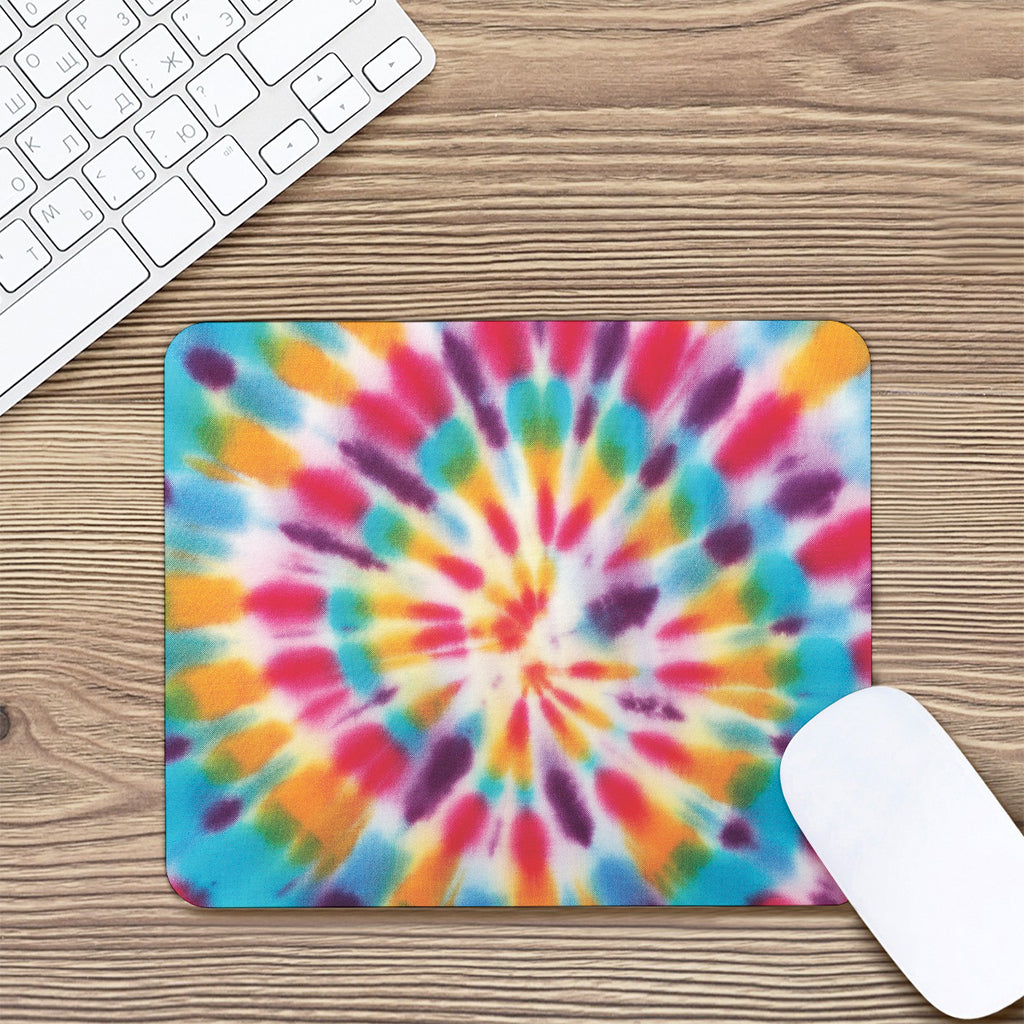 Bright Swirl Tie Dye Print Mouse Pad