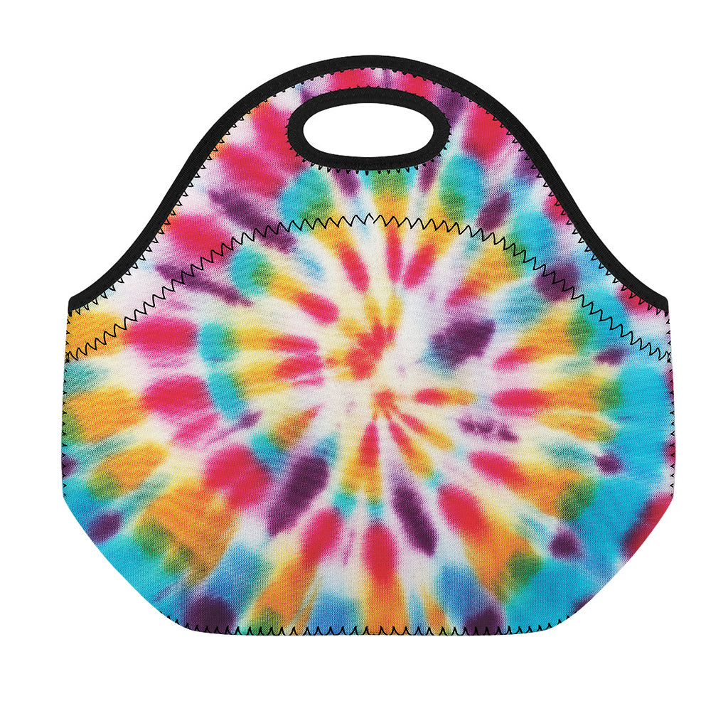 Bright Swirl Tie Dye Print Neoprene Lunch Bag