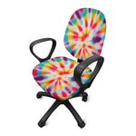 Bright Swirl Tie Dye Print Office Chair Cover