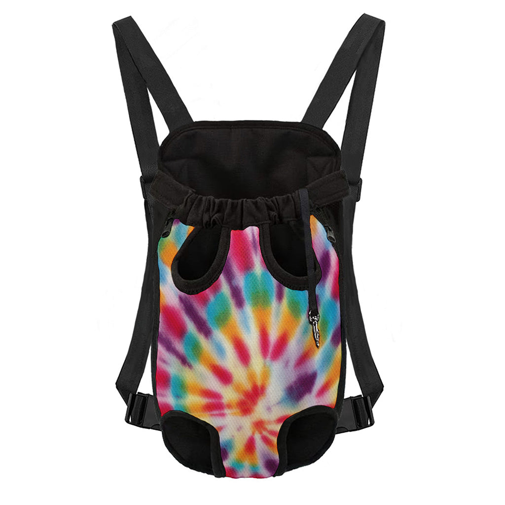 Bright Swirl Tie Dye Print Pet Carrier Backpack