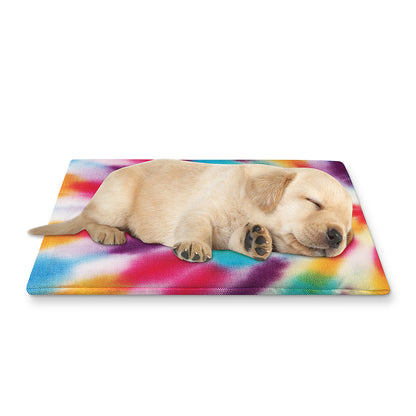 Bright Swirl Tie Dye Print Pet Cooling Mat Cover