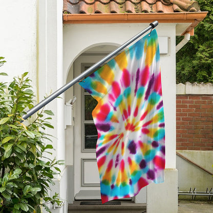 Bright Swirl Tie Dye Print Polyester Flag