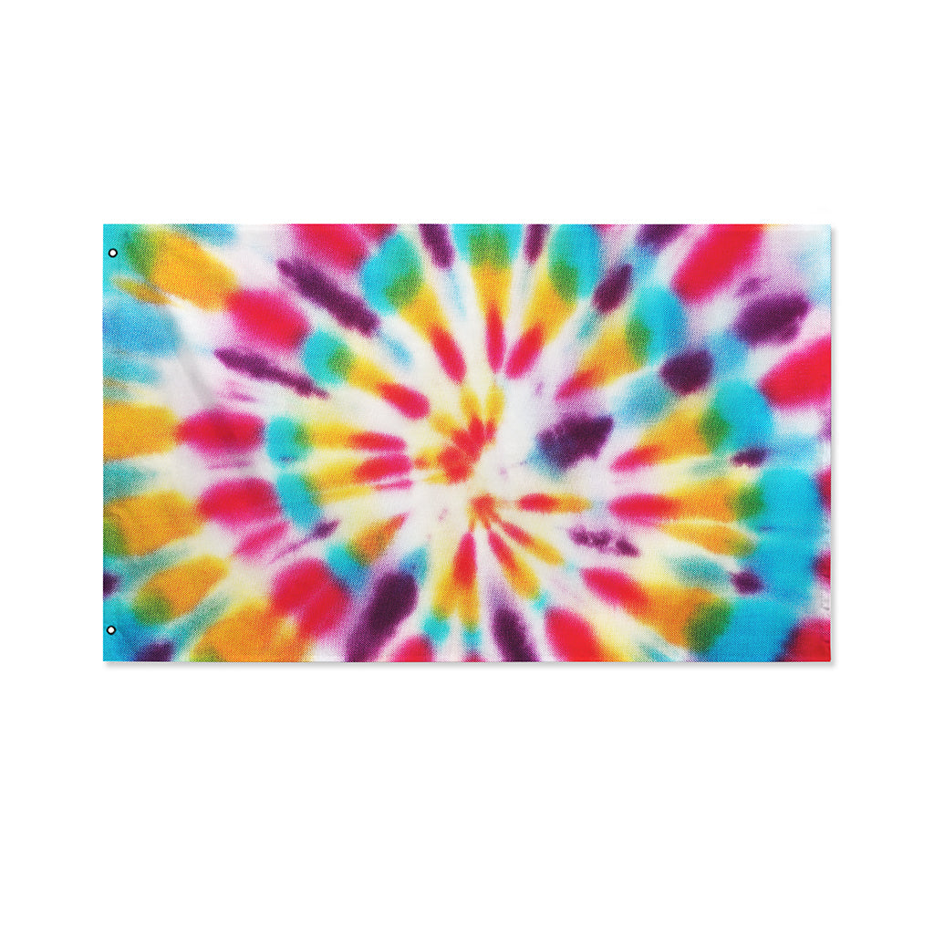 Bright Swirl Tie Dye Print Polyester Flag