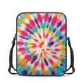 Bright Swirl Tie Dye Print Rectangular Crossbody Bag