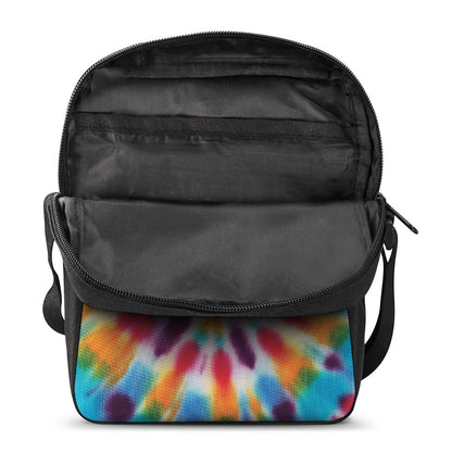 Bright Swirl Tie Dye Print Rectangular Crossbody Bag