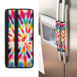 Bright Swirl Tie Dye Print Refrigerator Handle Covers