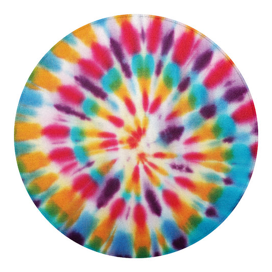 Bright Swirl Tie Dye Print Round Blanket