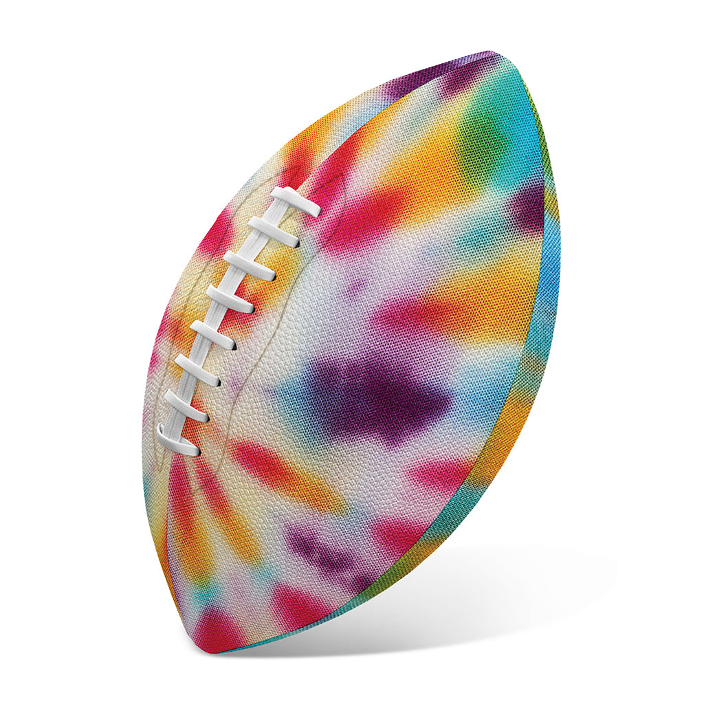 Bright Swirl Tie Dye Print Rugby Ball