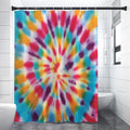 Bright Swirl Tie Dye Print Shower Curtain
